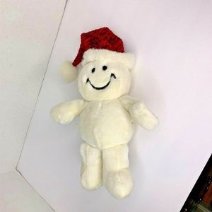 Mty Intl White Plush Giggle Santa hat Stuffed 12 in Toy Wiggle Smily Face Xmas